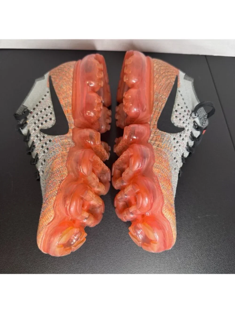 Womens 7.5 Nike Air Vapormax Flyknit Wolf Grey/Black-Bright Crimson 849557 026